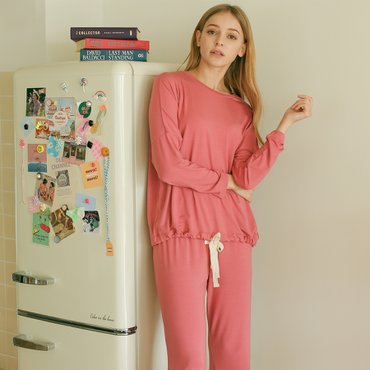 프렌치엘 마이크로모달 리본 롱팬츠 (FWEP065L) Rose Pink