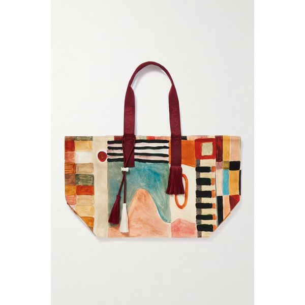 알레마이스 로렌스 리나에르 미셸 태슬 프린트 코튼 캔버스 토트백 46376663162993860