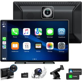 독일 카플레이 모니터 Wireless for Apple Carplay Android Car PoRtAble 9 Inch Radio with 2.5