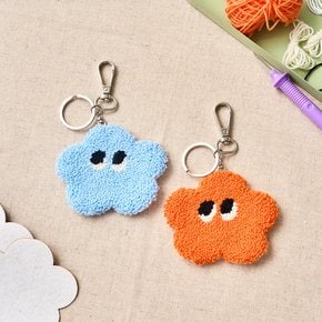 DIY 펀치니들 플라워 키링 2P