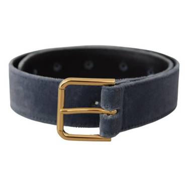 이스퀘어 4841633 Dolce  Gabbana Elegant Navy Velvet Designer Womens Belt