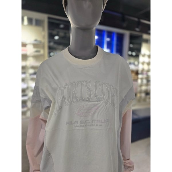 [파주점] 공용 컬러블럭 우븐맨투맨(FS2POH1110X-LPK)