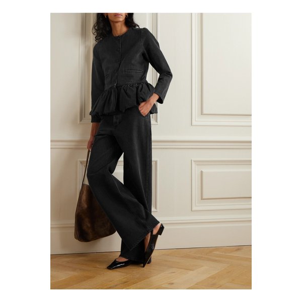 리베로 데님 페플럼 재킷 블랙 1647597343232086