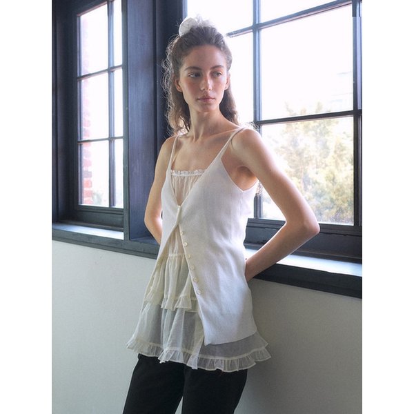 [리퍼브]slim sleeveless knit 258 (ivory)