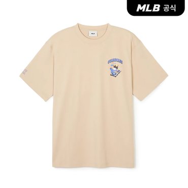 MLB [코리아공식]바시티 메가베어 오버핏 반팔 티셔츠 CLE (L.Beige)