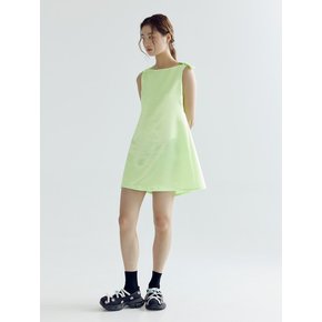 RIBBON MINI DRESS - NEON GREEN