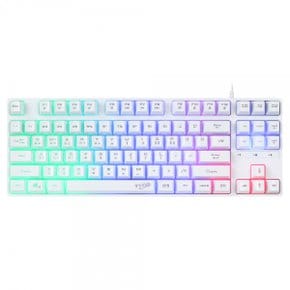지클릭커 슈퍼히어로 G3 Plus 레인보우 LED 게이밍 87 (화이트)