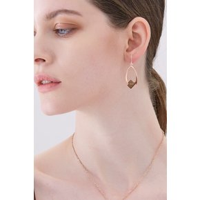Smoky Quartz Petit Oval Earrings [옵션-귀찌]