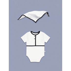 Muse Bodysuit Short-sleeve SET (Off White)