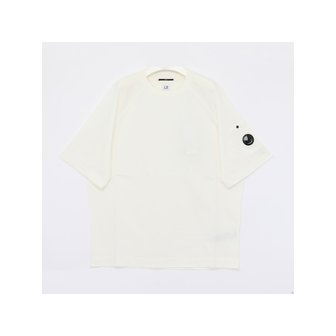 CP컴퍼니 26SS 렌즈와펜 라이트 플리스 스웨트셔츠 반팔 남성 티셔츠 20CMSS034A 002246G 103