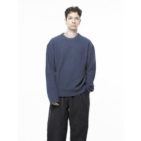 Hazzy Oversized round knit - Blue /M243TP05BL