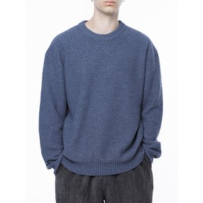 Hazzy Oversized round knit - Blue /M243TP05BL