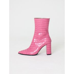 Barneys Croco Ankle Boots  pink