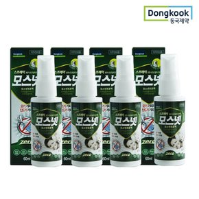 모기 진드기 기피제 모스넷 스프레이 60ml 4개