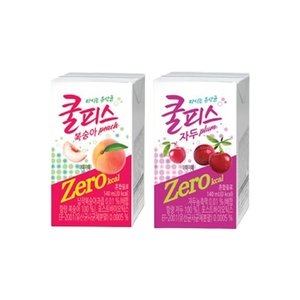  쿨피스복숭아제로140ml24개+자두제로140ml24개