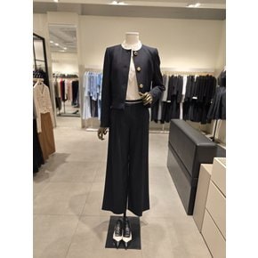 [파주점] 세트 논칼라 크롭 재킷 + 와이드 라인 팬츠 JP9A0JK331,JP9A0SL331