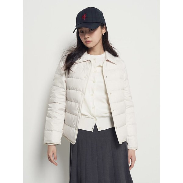 폴리칼라 경량 다운 쇼트 재킷  아이보리 (BF5X38P010)