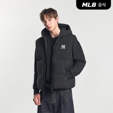 [코리아공식] 베이직 후드 패딩조끼 NY (Black)