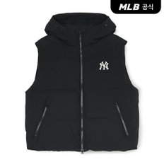 [코리아공식] 베이직 후드 패딩조끼 NY (Black)