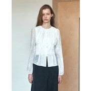 TIS FLORAL PIN TUCK BLOUSE_2COLORS