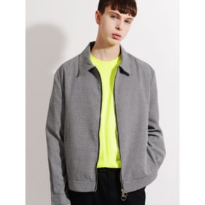 HOUND CHECK MINIMAL ZIPUP JACKET (GREY)