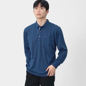 남자 남성 데일리 포켓 카라 구김없는 스판 긴팔 스포츠 티셔츠 PK0250