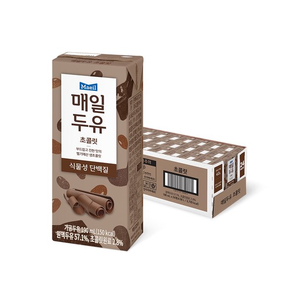 [매일유업] 매일두유 초콜릿 190ml 24팩