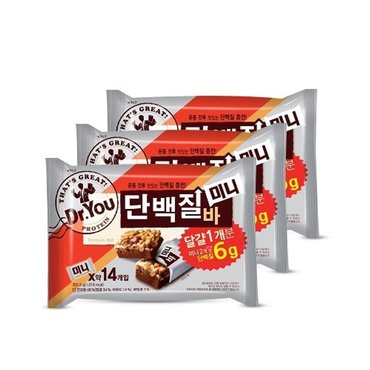  오리온 닥터유 단백질바 미니 202.5g x 3개