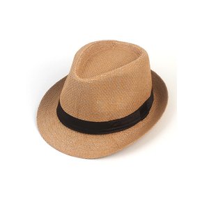 BU Summer Shiny Line Beige Fedora 여름페도라