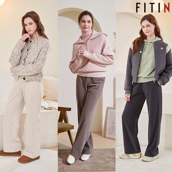  [하프클럽/피트인]24FW 피트인 코듀로이 와이드 밴딩팬츠 3종