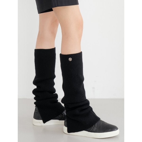 울 100 레그워머 BK