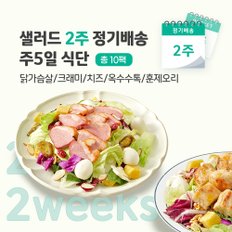 샐러드 2주 정기배송 주5일 (닭가슴살1+크래미1+치즈1+옥수수1+훈제오리1)