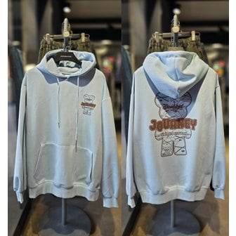 더블제이디 [시흥점] 남여공용 저니베어 세미오버핏 후드(소라) /JGZZ30909SB