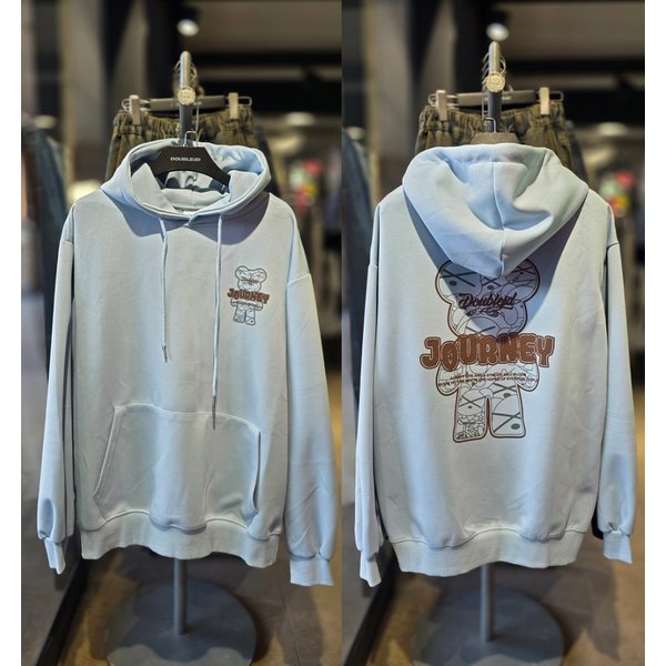[시흥점] 남여공용 저니베어 세미오버핏 후드(소라) /JGZZ30909SB