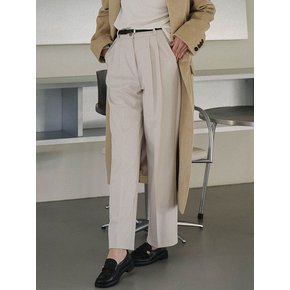 Basic Two Tuck Slacks [Ivory]