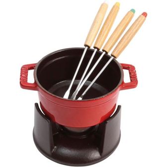  영국 스타우브 냄비 Staub 1400406 Mini Chocolate Fondue Set 10 cm CherryRed 1682698