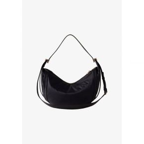 4461514 Borbonese HOBO NEW ORBIT MEDIA - Handbag dark black