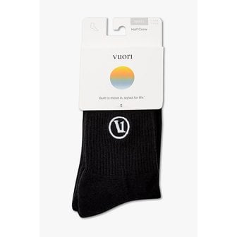 뷰오리 [남녀공용] 하프 크루 삭스 _ 블랙 VR15374005000