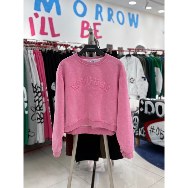 [여주점] 여성크롭맨투맨 셀파워싱엣지크롭맨투맨 JGZZ32A02