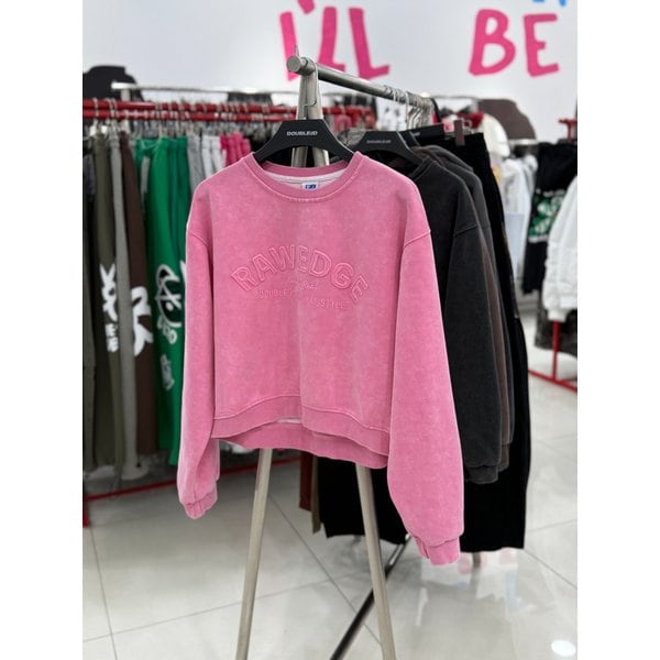 [여주점] 여성크롭맨투맨 셀파워싱엣지크롭맨투맨 JGZZ32A02