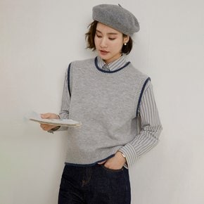 LS_Layered round neck vest