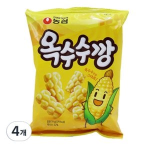 농심 옥수수깡 과자 70g, 4개