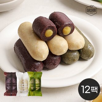 다신샵 개별포장 건강떡 곤약현미떡 가래떡 3종(고구마+쑥+현미) 12팩
