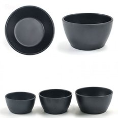  블랙 VKGQ4104 멜라민 한정식 공기 밥그릇 밥공기 일식 장국 메밀소바 냉면 육수 그릇 지름 10cm