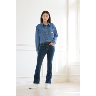 Calvin Klein Jeans 여성 크롭 대드핏 데님 셔츠(J223480)