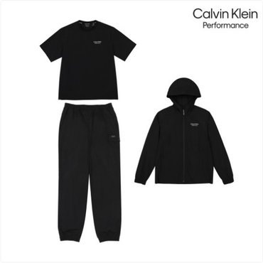 Calvin Klein Perfomance [캘빈클라인퍼포먼스] 24SS 남여공용 바람막이 셋업 3종 (바람막이1종+반팔티1종+긴바지1종)