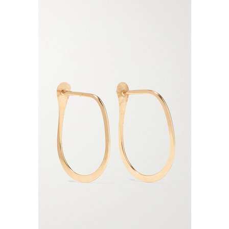 MELISSA JOY MANNING Teardrop 14-karat Gold Hoop Earrings 골드