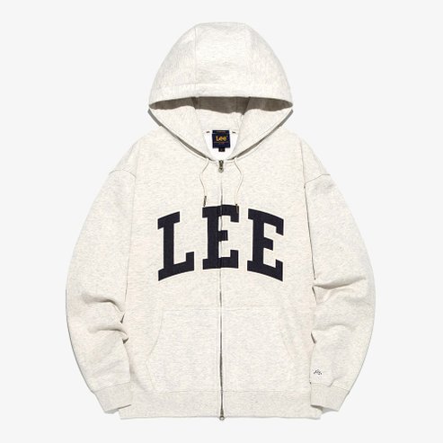 LEE 데님 아플리케 후드 집업 오트밀 LE2501HZ02OT