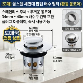 올스텐 세면대 마개 배수구필터 범용 코어 세면대배수구 욕실셀프인테
