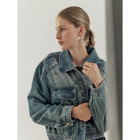 Banding washing denim jacket